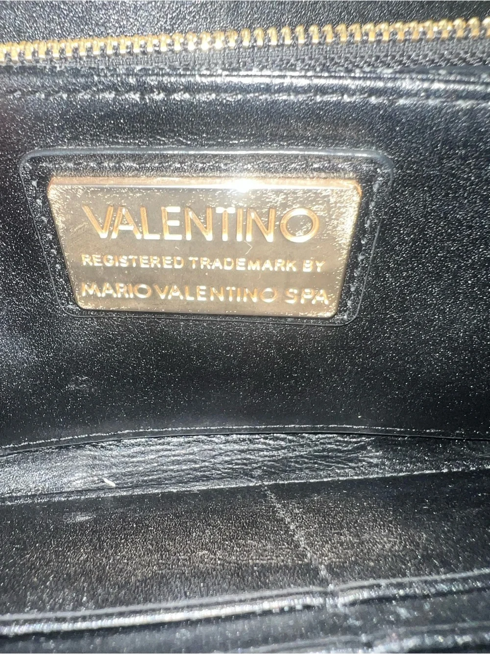 Valentino by Mario Valentino Black Leather Zip Continental Wallet